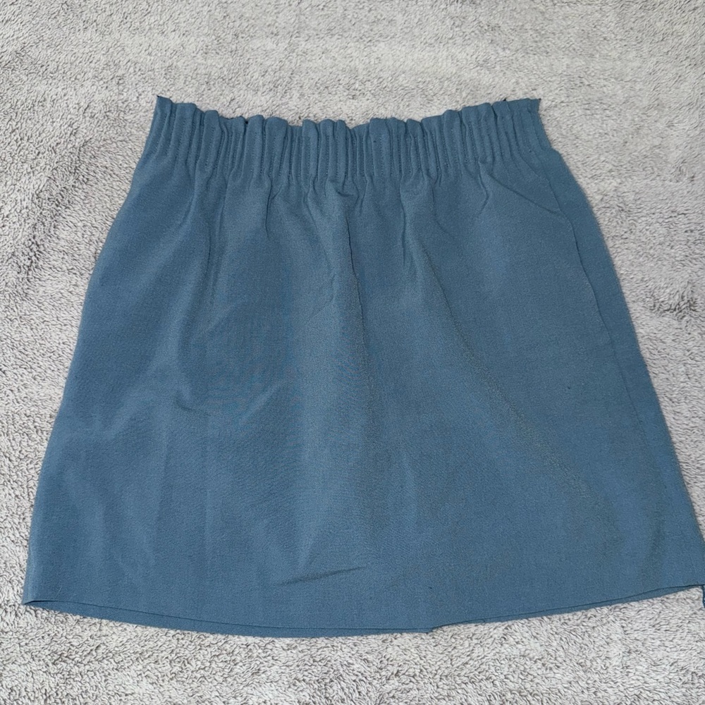 J. Crew Blue Pleated Bubble Skirt